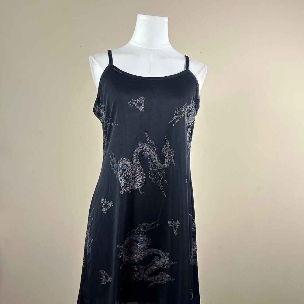 Hairspray 90s Dragon Shimmer Black Slip Dress - Picture 5 of 5